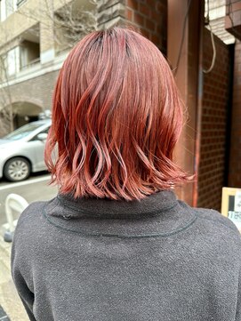 マリン(Marine) 20代30代切りっぱなしボブレッドカラー