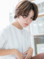 モッズヘア 越谷(mod's hair)&nbsp;くせ毛風センターパート前髪なしショートh2越谷20代30代40代!