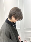 長めのセンターパートと透明感カラー【銀座】鶴岡
