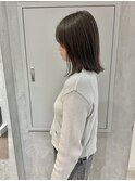 YOKE 20代30代切りっぱなしボブ外ハネボブ前髪オリーブべージュ