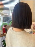 ラベンダーブラウン×外はねボブ