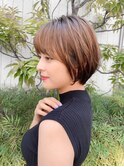 ♪大人ショートボブ丸みショートカットマッシュショート前髪あり