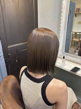 アズーア ヘアーアンドスパ(azure hair&spa) オリーブグレージュ/ブリーチなしダブルカラー/横浜/ハイトーン