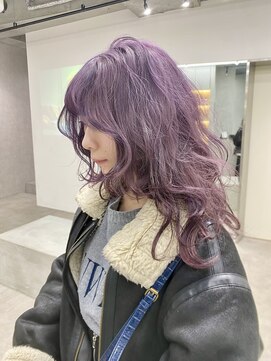 ヘアサロン ドット トウキョウ カラー 町田店(hair salon dot. tokyo color) ホワイトブロンド/外ハネボブ/ブルーブラック/ワイドバング/町田
