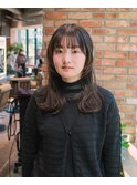 ゆるウェーブミディアム顔周りレイヤー
