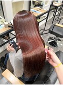 ブリーチなしで叶うレッドブラウン