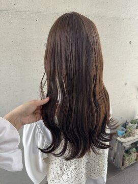 アチーブティルスマートサロン 豊川末広通店(achieve till Smart Salon) ナチュラルブラウン艶カラー透明感ロングゆるふわウェーブ巻き