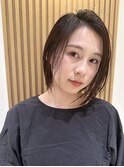 似合わせボブカット◎前髪なしブラウン☆髪質改善トリートメント