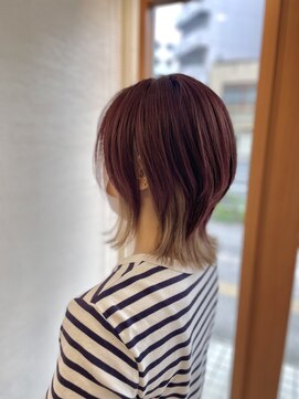 ジプソ(Gypso Hair salon) 【 ウルフ × レッド × ベージュ 】