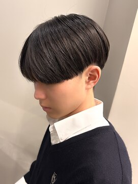エルマーク 堺東(L-MARK) マッシュナチュラルカラーマッシュメンズヘアカラーツーブロック