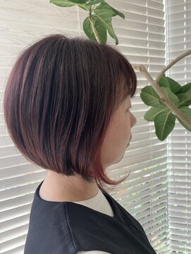 アース 三田南ウッディタウン店(HAIR&MAKE EARTH) 大人ショート脱白髪染めイルミナカラーハイライト