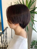 ベルメール ヘアー(Belle mer hair)&nbsp;ショートボブ 髪質改善 顔周りカット ダークブラウン 艶髪 30代