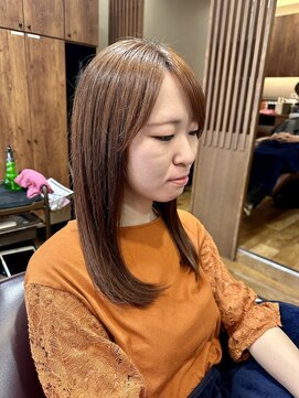 美容室ヒラトヤ 仙北店 艶カラー☆オレンジブラウンカラー