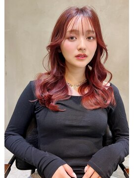 エイミー(Aimee) Aimee 町田 ミックス巻き×ワインレッド