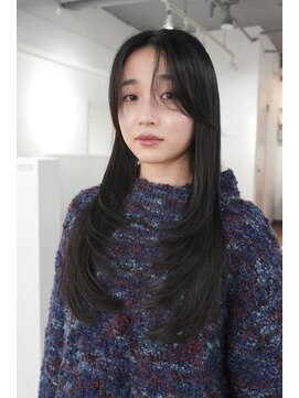 【miyon】韓国レイヤーカット×暗髪カラー×髪質改善