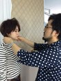 ヘアーエン(HAIR en)&nbsp;ヘアカタログ掲載の時の模様です。似合うバランスを見つけます