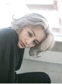 【ACA】シルクグレージュ◎伸ばしかけセンターパート大人ボブ