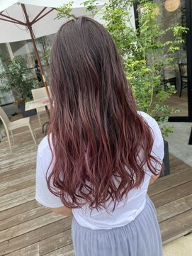 チェレ ロッソ 金剛店(Chere rosso) ピンクグラデーションカラー・アンブレラカラー・ブリーチあり