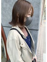 フロート 小阪店(float) ショコラベージュ_マロンベージュ Aラインボブ かきあげ