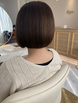 リアン 上尾店(Rien) ボブ/カーキグレージュ/マッシュショート/フェザーバンク[上尾]