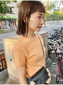 オン眉切りっぱなしボブ