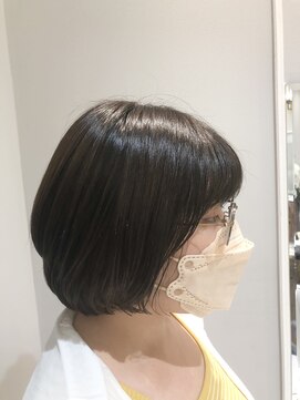 ネオリーブギンザ 銀座店(Neolive GINZA) 直毛さん必見の菱形ショートボブ　ワンカールパーマ