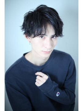 クレスト 近江八幡店(CREST) マッシュツーブロックメンズパーママッシュウルフメンズカット