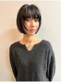 【TALO】 アゴラインボブ×ワイドバング×デザインレイヤー