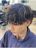 ツイストスパイラルパーマ波巻きスパイラル刈り上げマッシュ