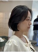 ボブ/前髪なし/顔周りカット