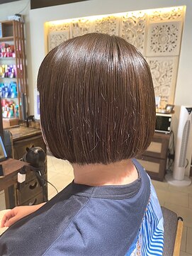 ヘアリゾート粋 トゥジュ 池袋東口店(tujuh) ショートボブ/ストレート/マットブラウン