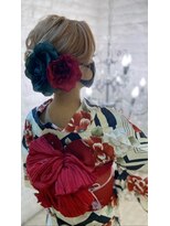 1200円ヘアセット+浴衣着付け