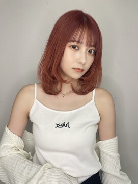 天神美容室 天神美容室×ワインレッド×レイヤー