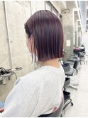 ミニボブ×透明感カラーT34