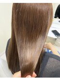 【髪質改善ストレート×髪質改善カラー】