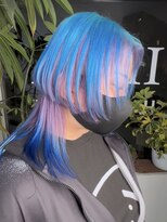 イエナ 渋谷(IENA)&nbsp;デザインカラー　ブルーパープル　インナーカラー