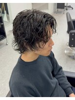 ブライト(BRIGHT)&nbsp;センターパートスパイラルパーマ静岡メンズ