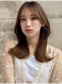 人気の韓国くびれヘア/ミディアムレイヤー/レイヤーカット