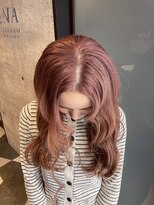 ジーナ 名駅(XENA.) 《YURI114》ブリーチ1回/ピンクベージュ/暖色カラー