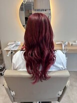 ルーチェココ ブラン(Lu'ce coco blanc)&nbsp;ハイライトカラーワインレッドグラマラスウェーブ