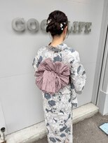 グッドライフヘアー(GOOD LIFE hair)&nbsp;編み込みシニヨンヘア×浴衣ヘア着付け