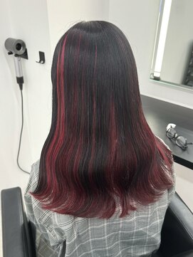 エゴ 池袋(EGO) 落とせる黒/ブロンドに落ちるワインレッド/インナーカラー