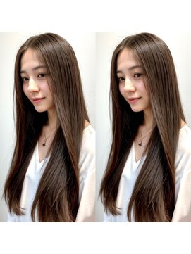 透明感ストレート×メテオカラー美艶ロング