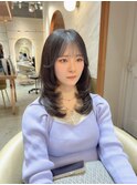 韓国顔周り/ハイレイヤーカット/ミディアムレイヤーカット