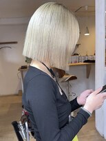 ブレイズヘアー(BLAZEhair)&nbsp;【人気ボブ】ホワイトミルクティ×ブリーチ２回