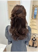 ふわふわサイドハーフアップ