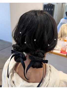 エトワールプラス ツインお団子 ヘアセット
