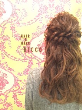 ヘアメイクアンドセットサロン リッコ(Hair make&set salon Ricco) 梅田セットサロンＲｉｃｃｏランダムカールハーフアップ