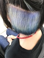 マーメイドヘアー(mermaid hair) インナーカラー☆シルバーブルー→ネイビー★グラデーション