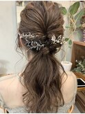 《花屋併設》ポニーテールアレンジ@20代30代40代@ヘアセット